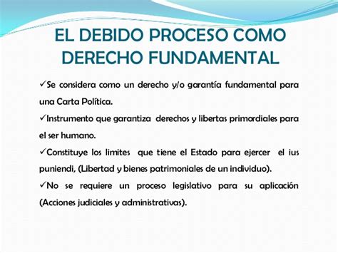 Diapositiva El Debido Proceso Como Derecho Fundamental ~ Libros De