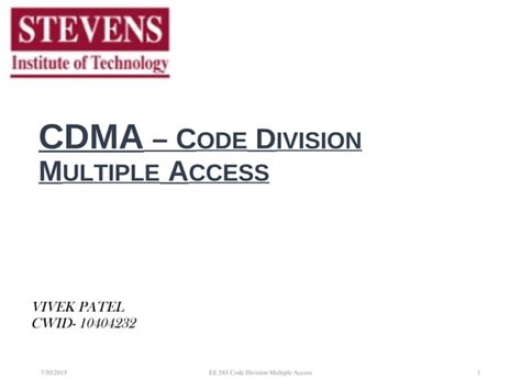 Code Division Multiple Access Cdma Ppt