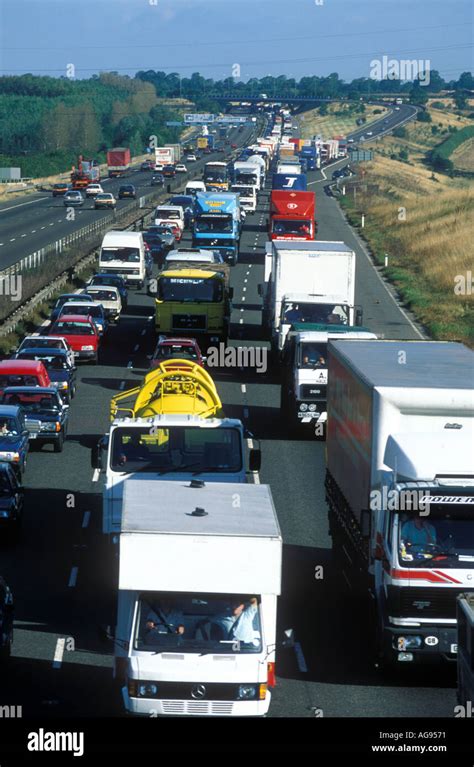 Slow Traffic On M Motorway Hi Res Stock Photography And Images Alamy