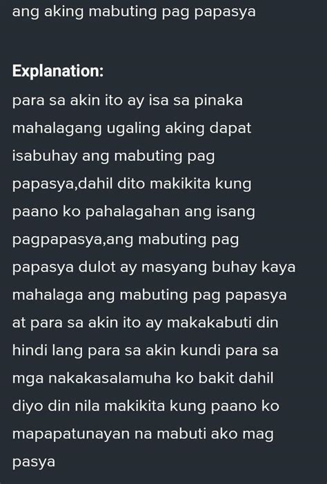 Sumulat Ng Sanaysay Na Binubuo Ng LimA O Higit Pang Pangungusap Ukol Sa