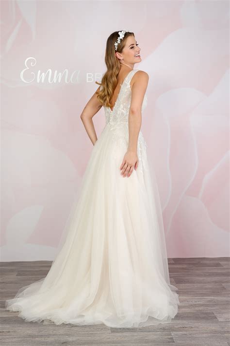 Layered Tulle And Sparkle Lace Gown Emma Bridals