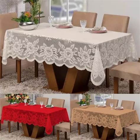 Toalha De Mesa Para Cozinha Renda 6 Cadeiras Luxuosa MercadoLivre