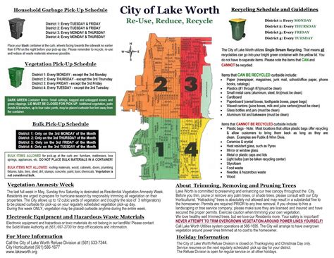 Trash And Recycling Collection Schedules In Lake Worth Florida Eagle