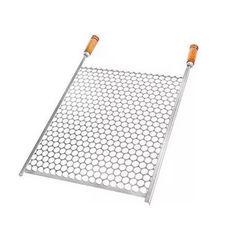 Grelha Para Churrasco De Aço 50x40 Tela Moeda Galvanizada