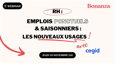 Rejoignez Nous Pour Un Webinar D Di Au Recrutement Des Saisonniers