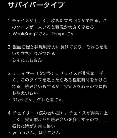 らいと on Twitter RT Vv Spider vV サバイバー版です主な人物挙げましたまたまた勝手にすみませんみなさん