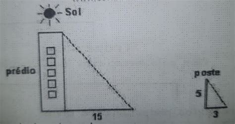 QUESTÃO 3 A sombra de um prédio em um terreno plano em uma