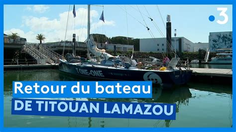 Retour Aux Sables D Olonne Du Bateau De Titouan Lamazou Er Vainqueur