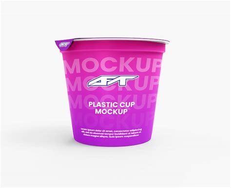 Premium PSD | Plastic cup mockup