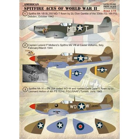 D Cal Supermarine Spitfire American Spitfire Aces Spitfi