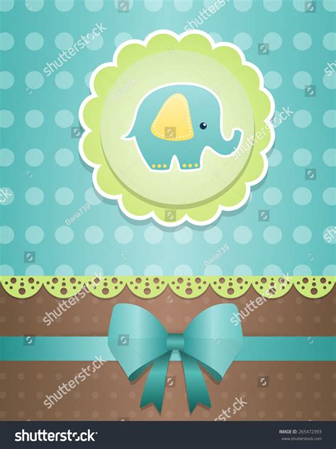 Baby Shower Card Template Stock Vector Royalty Free 265472393