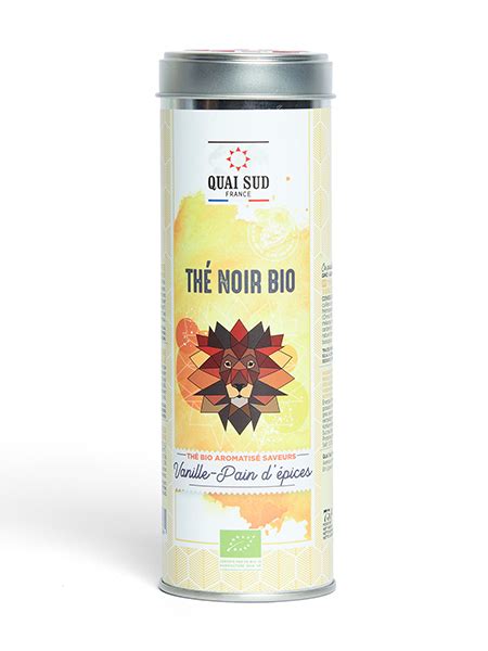 Th Noir Bio Aromatis Vanille Pain D Pices Bo Te Ronde G Quai Sud