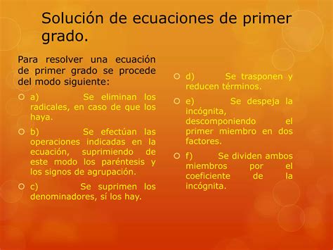 Ecuaciones De Primer Grado Ppt