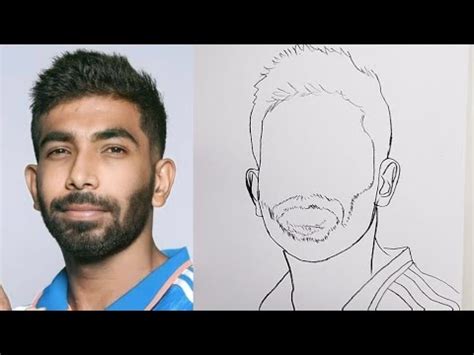 How To Draw Jasprit Bumrah Very Easy Face Sketch Youtube