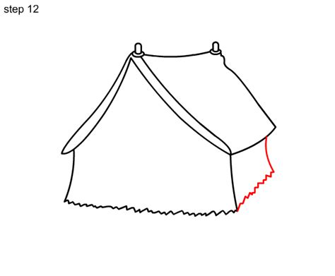 Learn How To Draw A Tent For Kids Step By Step Kids Tent Drawing