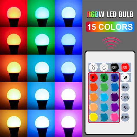 Lámpara Led Rgb Con Control Remoto E27 Opaa