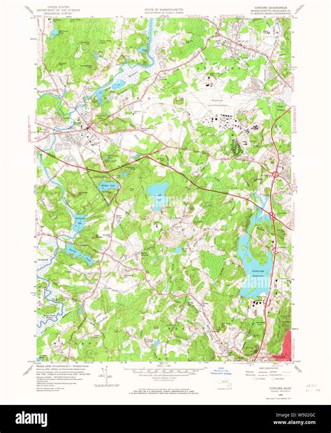 Massachusetts Usgs Historical Topo Map Ma Concord