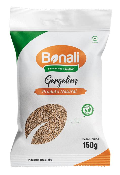 Gergelim Branco Natural Semente G Unidades Loja Bonali Alimentos