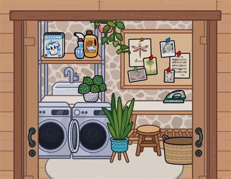 •Aesthetic Toca Boca Laundry room idea• | Laundry room, Create your own ...