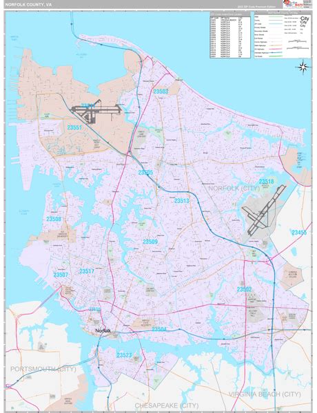 Norfolk Zip Code Map Map Vectorcampus Map