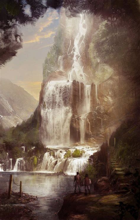 Waterfall Fantasy Landscape Fantasy Places Fantasy Inspiration