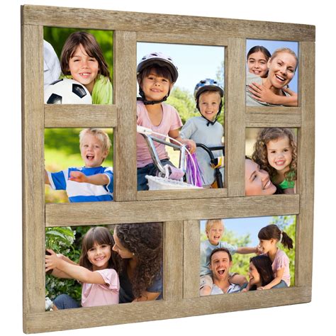 Excello Global Products Rustic Distressed Wood Collage Picture Frames