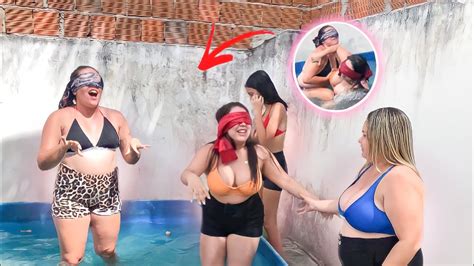 ANDRÉIA SE DAR MAL NO DESAFIO DA PISCINA A AMIGA SOBRINHA DE