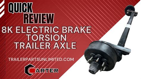 8k Torsion Axle 8000 Lbs Electric Brake Torsion Trailer Axle Youtube