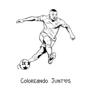 Dibujos De Kylian Mbapp Para Colorear Gratis Coloreando Juntos