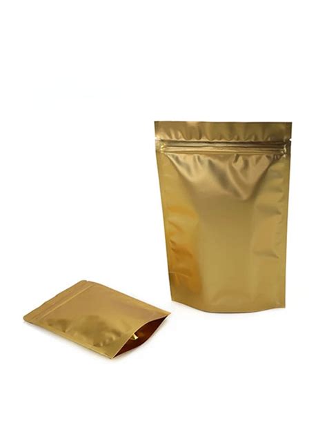 Gold Foil Stand Up Pouches Coffee Bags Snack Food Bags Tea Bags