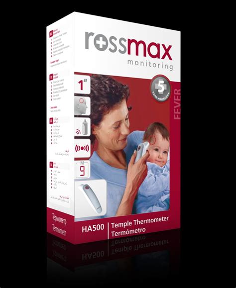 Brand New Rossmax Monitoring Temple Thermometer HA500 Health