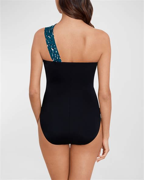 Magicsuit Asymmetric Colorblock Goddess One Piece Swimsuit Neiman Marcus