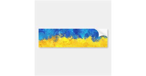 Watercolor Art Ukrainian Flag Bumper Sticker Zazzle