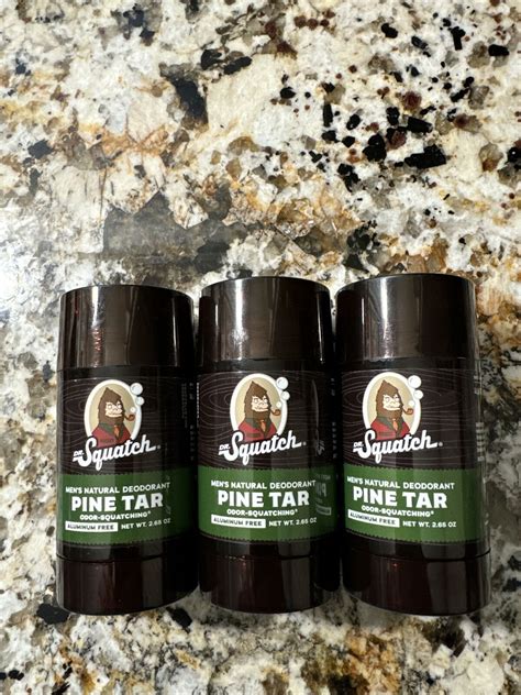 New Dr Squatch Deodorant Pine Tar 2 65 Fl Oz Lot Of 3 Sealed