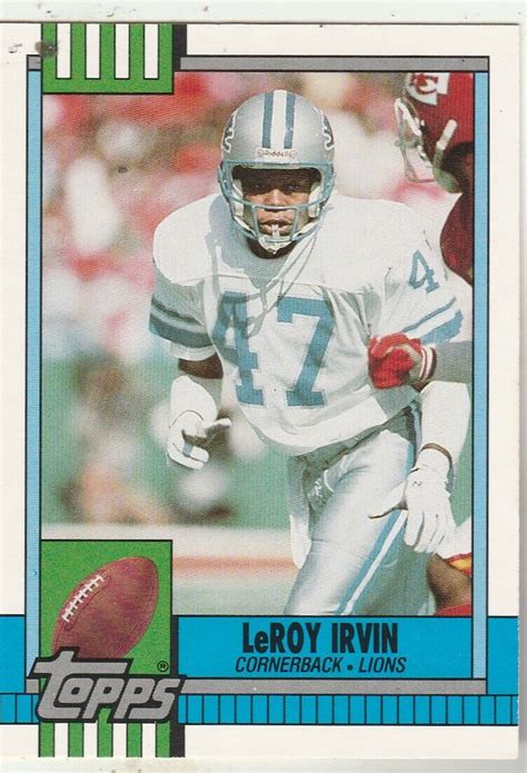 FREE SHIPPING MINT 1990 Topps Traded 78T LeRoy Irvin Detroit Lions