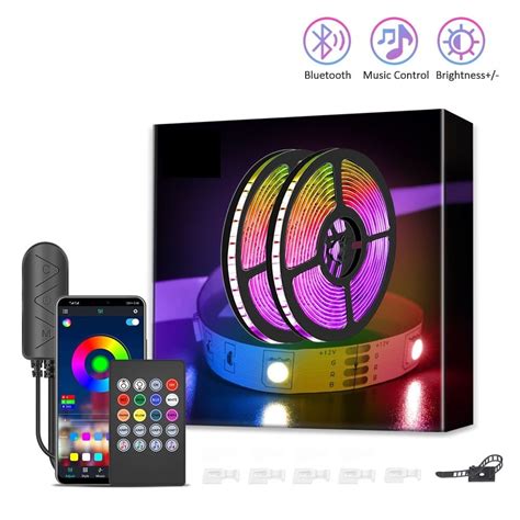 I Manioji Rgb Led Juosta Su Bluetooth Funkcija M Su Muzikos