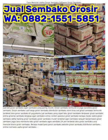 Ö882 1551 5851 WA Belanja Grosir Sembako Grosir Sembako Termurah Terdekat