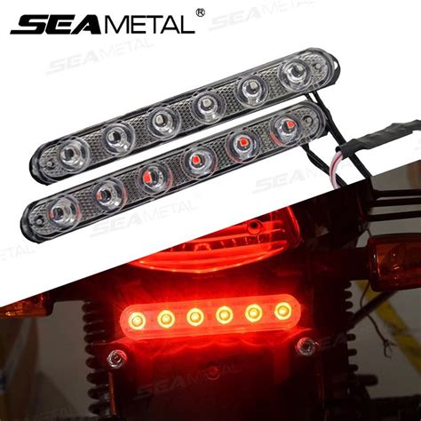 SEAMETAL 2pcs LED Strobe Warning Lights Strobe Grille Flashing Lightbar