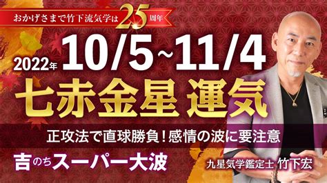 【占い】2022年10月 七赤金星の運気・運勢 正攻法で直球勝負！感情の波に要注意！吉のちスーパー大波 総合運・仕事運・恋愛運・家庭運（10月