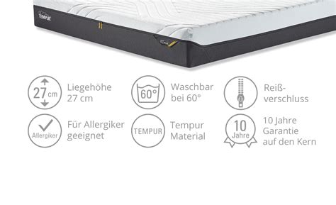 Tempur Viscoschaummatratze Medium Firm Pro Plus Coolquilt Cm Cm