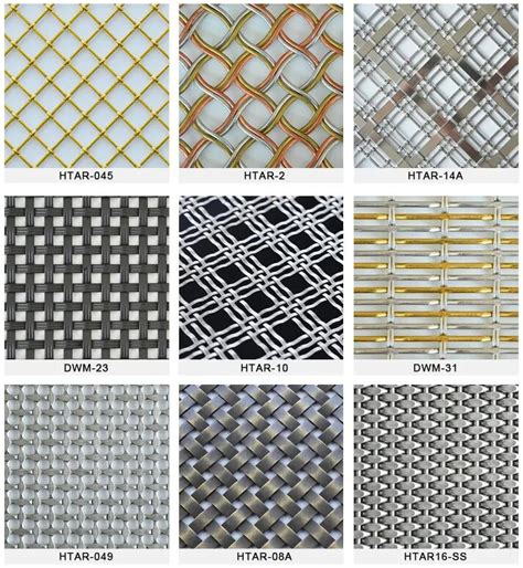 Ht Ar Stainless Steel Gold Color Crimped Woven Grilles Hightop