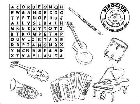 Sopa De Letras Instrumentos De M Sica Musique