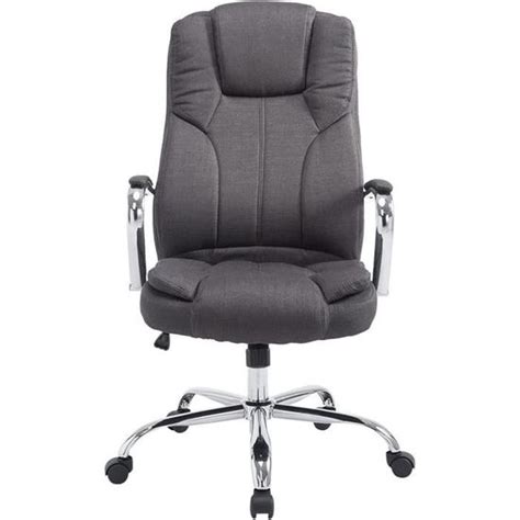 Kewin Fauteuil De Chef En Tissu Si Ge De Bureau Avec Dossier Haut Et