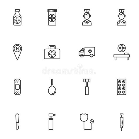 Pictogrammen Voor Medische Zorg Vector Illustratie Illustration Of