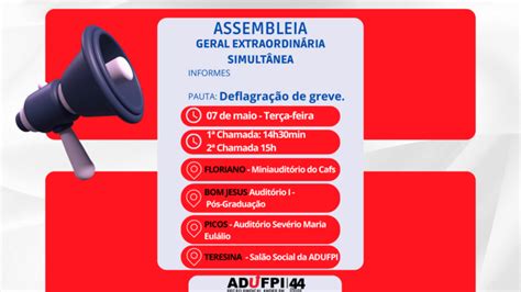 DEFLAGRAÇÃO DE GREVE ADUFPI