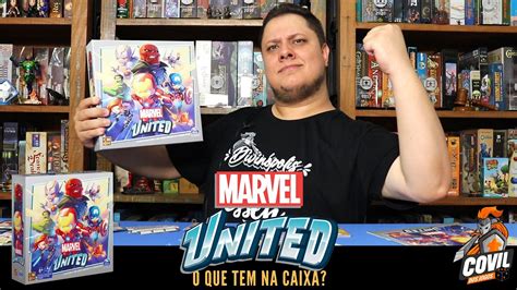 O Que Tem Na Caixa Unboxing Marvel United Vers O Gal Pagos Youtube