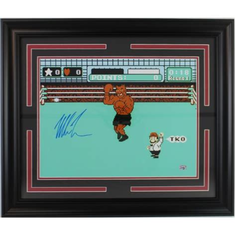 Mike Tyson Signed 16x20 Punch Out Custom Framed Photo Display