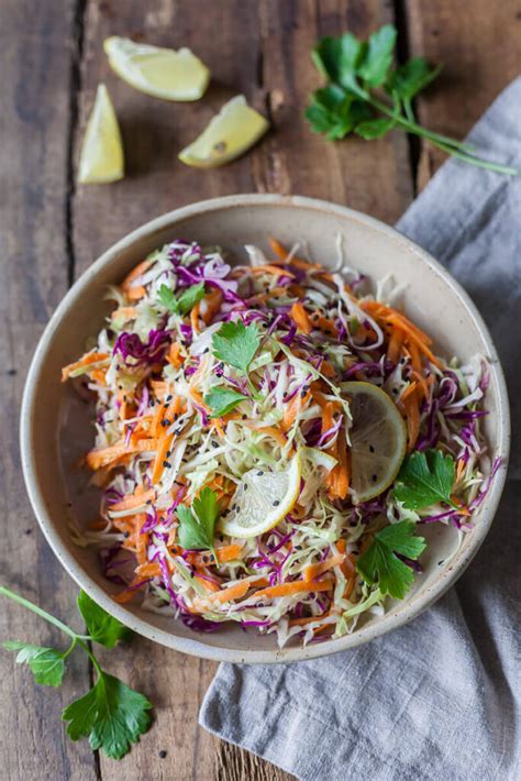 Vegan No Mayo Coleslaw Vibrant Plate