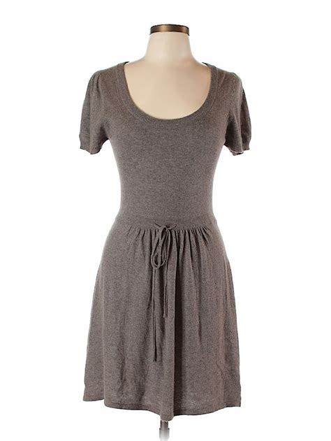 Bcbgmaxazria Solid Gray Casual Dress Size L 77 Off Casual Dress