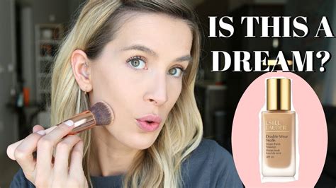 DREAM FOUNDATION Review Try ON Estee Lauder Double Wear Nude Water